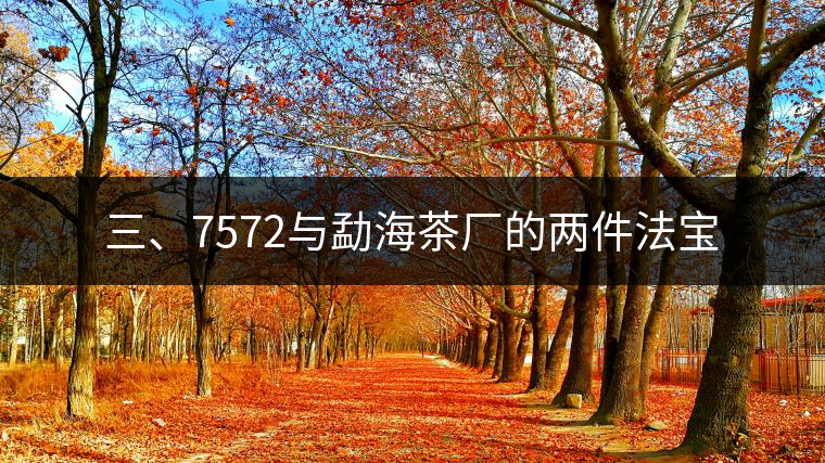 三、7572與勐海茶廠的兩件法寶