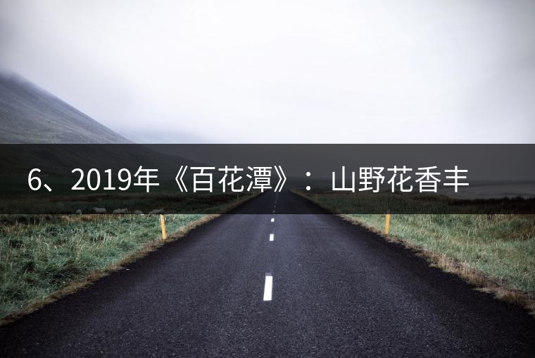 6、2019年《百花潭》：山野花香豐富妖嬈，氣韻強勁，極度甜柔、飽滿