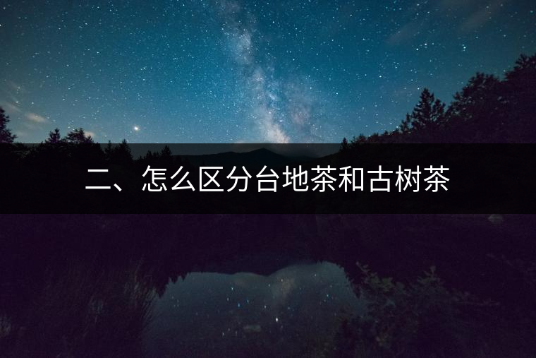 二、怎么區(qū)分臺(tái)地茶和古樹(shù)茶