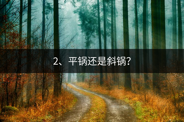 2、平鍋還是斜鍋？