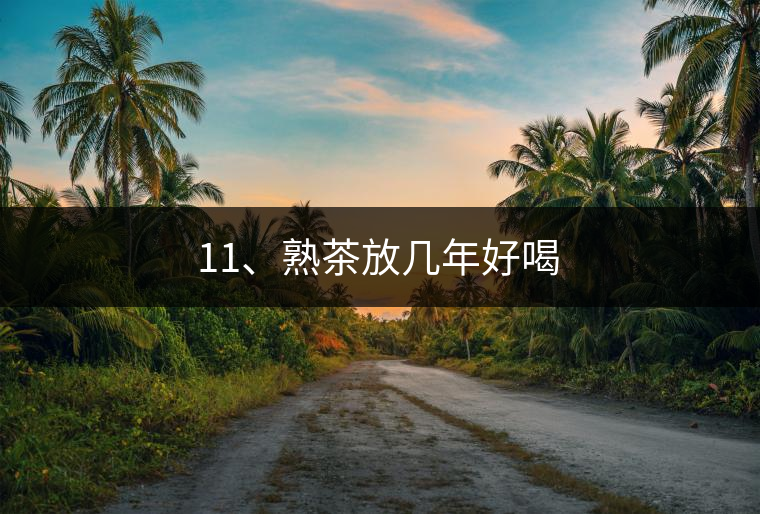 11、熟茶放幾年好喝