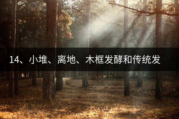 14、小堆、離地、木框發(fā)酵和傳統(tǒng)發(fā)酵