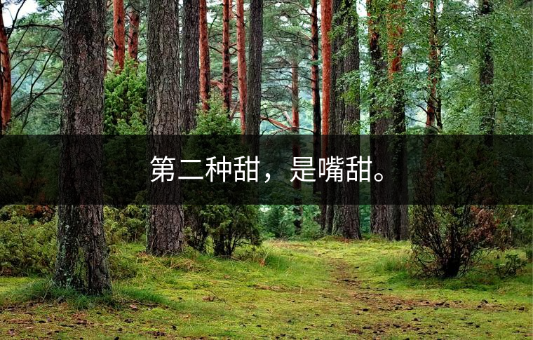 第二種甜，是嘴甜。