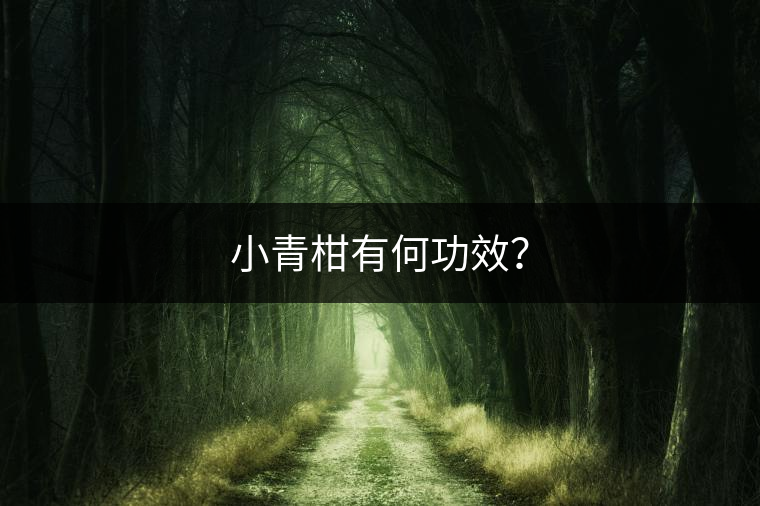 小青柑有何功效？