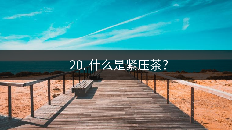 ? 20. 什么是緊壓茶？