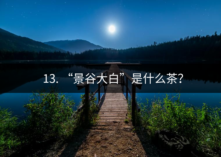? 13. “景谷大白”是什么茶？