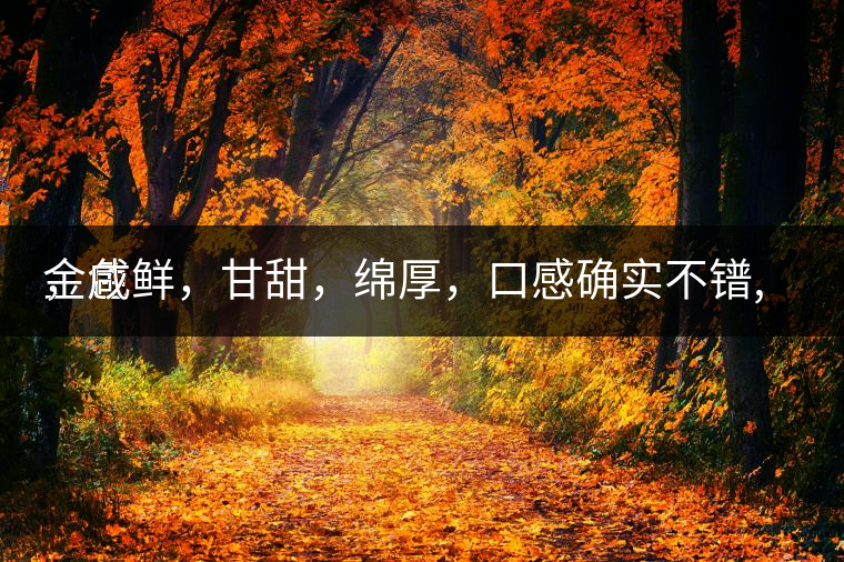 金色
，咸鮮，甘甜，綿厚，口感確實不鐠,還有上升空間。